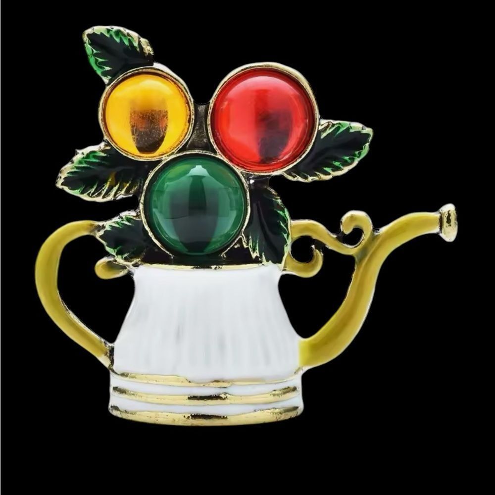 CHRISTMAS TEAPOT BROOCH‎